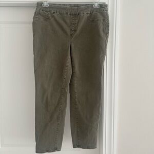 Chico's Pull On Ankle Jegging Green, Size 2.5 / 14